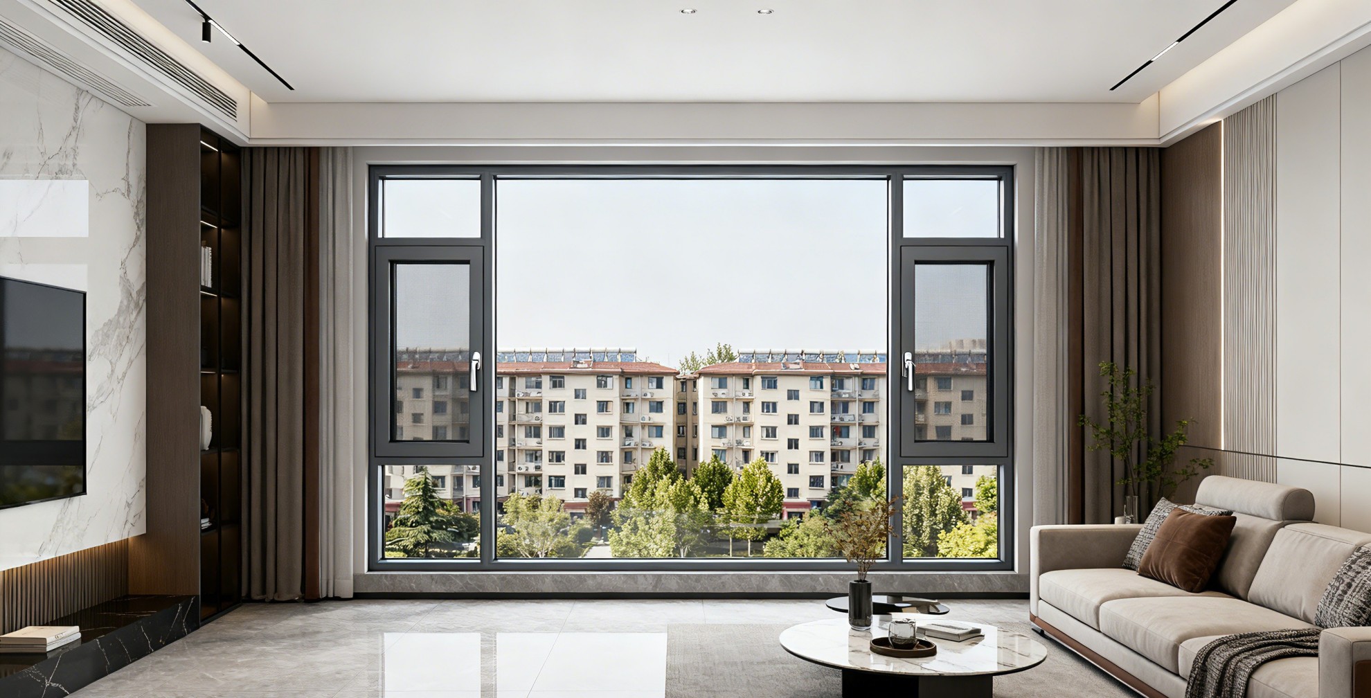 江苏苏州 常熟茂湖云筑 J111窗纱一体外开窗 (20)