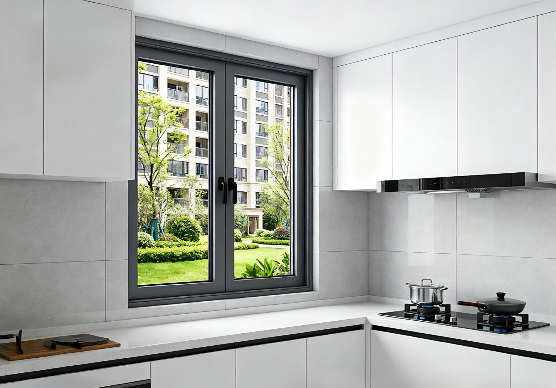 山东青岛  保利时代小区+S88Pro框扇平齐单体系统窗