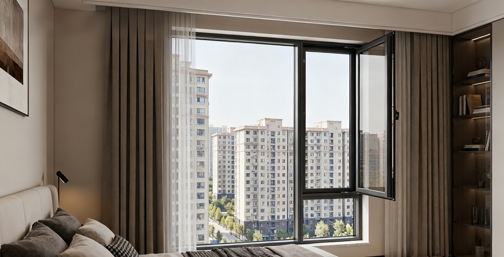 山东济南 天桥 泉星小区 +S78非框扇平齐单体系统窗 (6)