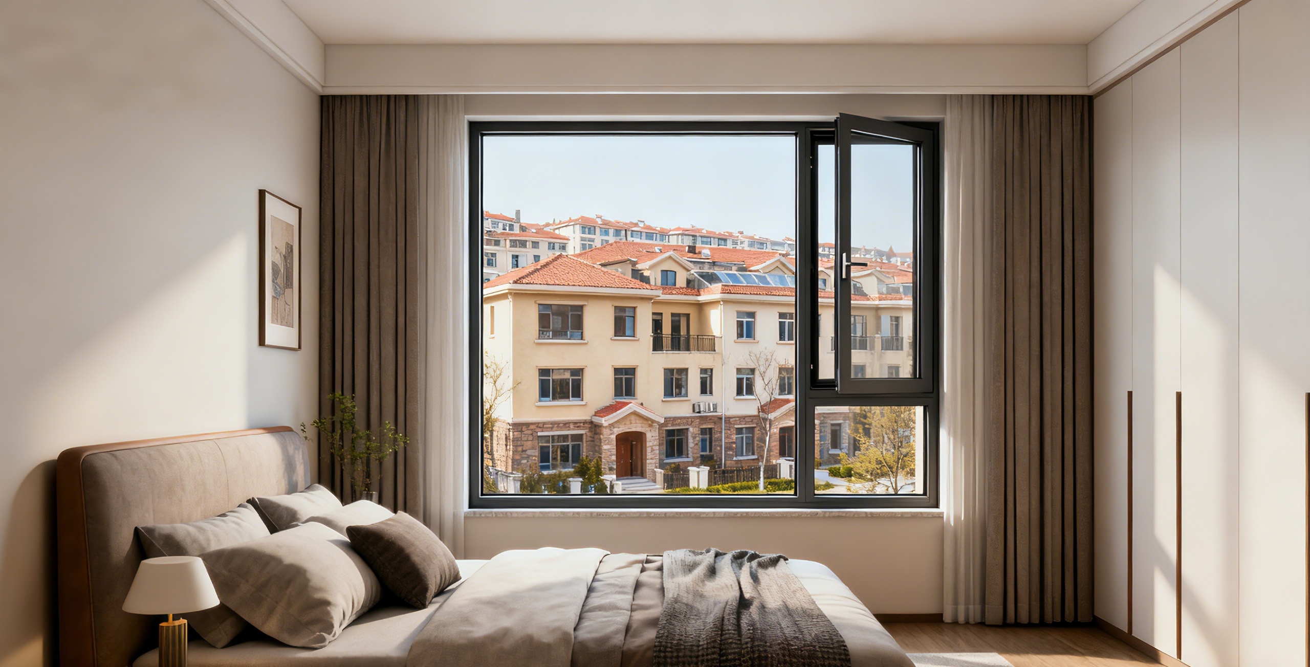 山东青岛 市北保利时代+S88框扇平齐单体系统窗 