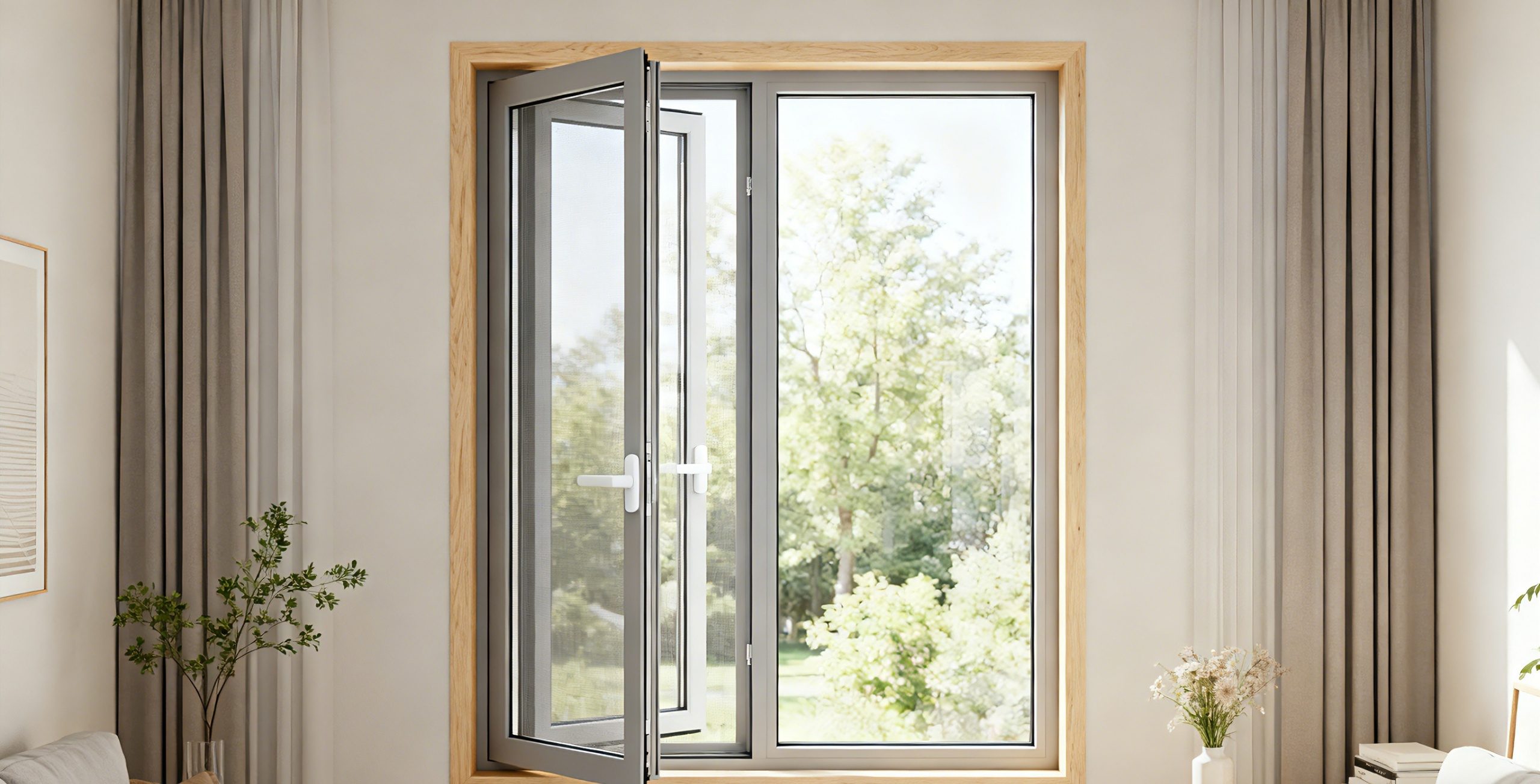 江苏南京-江宁-万科金域蓝湾-J120窗纱一体外开窗