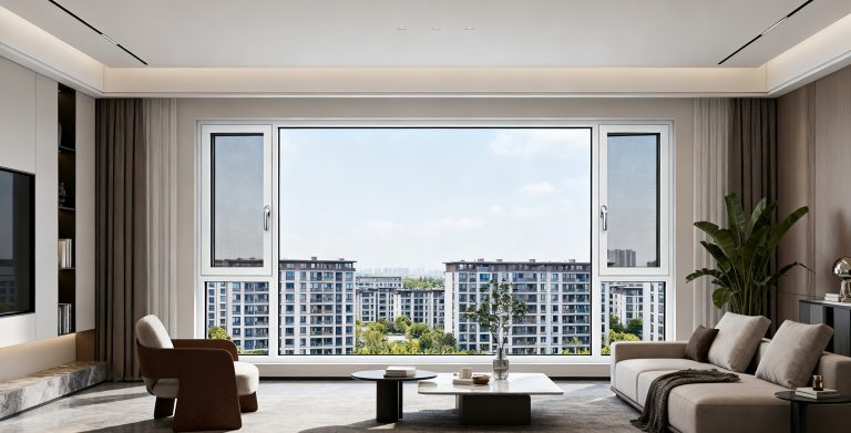 江苏苏州-相城-荷岸晓风花园-J120窗纱一体外开窗